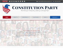 Tablet Screenshot of constitutionparty.com